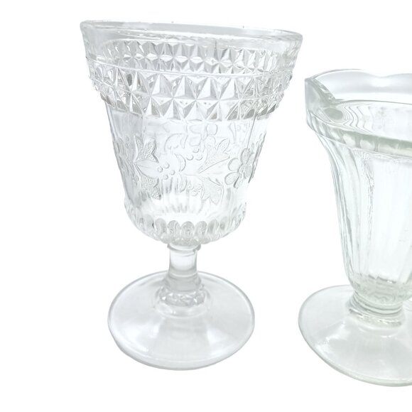 Vintage Clear Glass Ice Cream Sundae & Dessert Cups, Mix and Match Lot of 7 - Picture 6 of 8